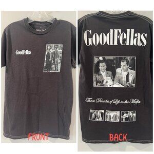 GoodFellas Brand Movie Vintage Black T-Shirt Small S VTG EUC White Stitch